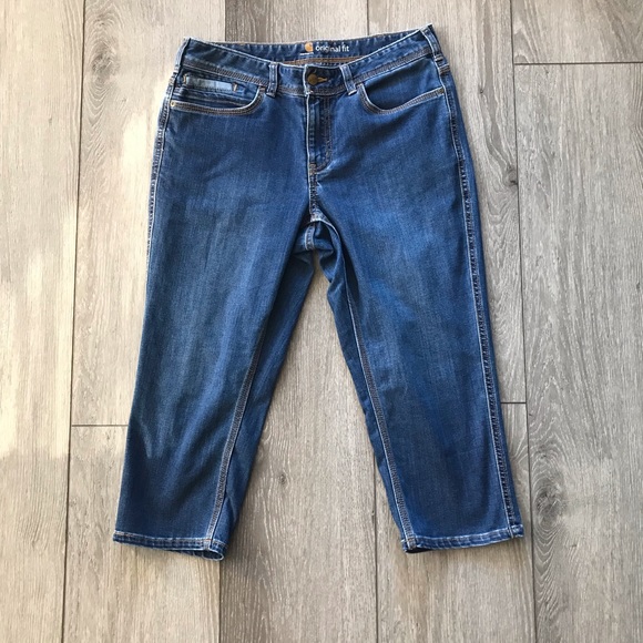 Carhartt Denim - Carhartt Original Fit Denim Jeans Capri Pants Women's Actual Size 31x20 Crop 10